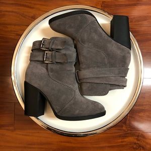 Grey Faux Suede Bootie